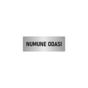 Metal Yönlendirme Levhası, Departman Kapı İsimliği Numune Odası 10x20 Cm Gümüş Renk