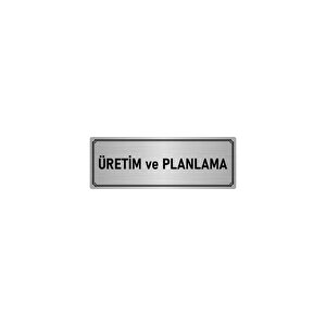 Metal Yönlendirme Levhası, Departman Kapı İsimliği Üretim Ve Planlama 7x20 Cm Gümüş Renk