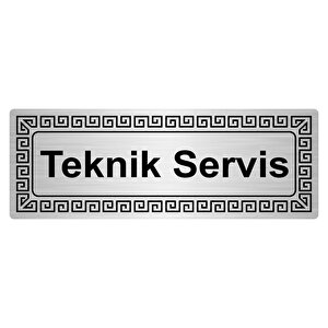 Teknik Servis 7cmx20cm Metal Yönlendi̇rme Levhasi Gümüş Renk Metal