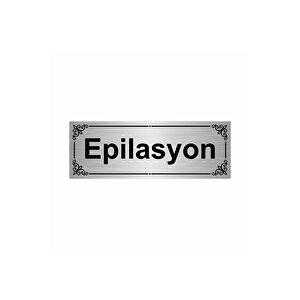 Epilayon 7x20cm Gümüş Renk Metal Yönlendirme Levhası