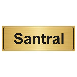 Santral Yönlendi̇rme Levhasi 5cmx20cm Altin Renk Metal