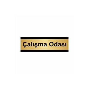 Çalışma Odası 5x20cm Altın Renk Metal Yönlendirme Levhası