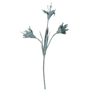 Yapay Çiçek 2'li Gümüş Simli Lilyum