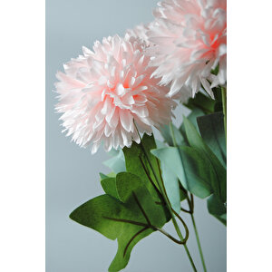 Yapay Çiçek Açık Pembe Jumbo 9'lu Kartopu Çiçeği Demeti
