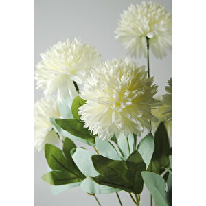 Yapay Çiçek Beyaz Jumbo 9'lu Kartopu Çiçeği Demeti