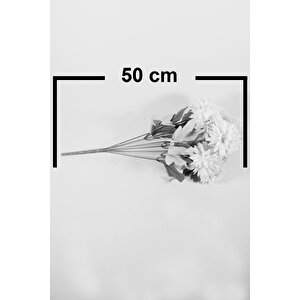 Yapay Çiçek Beyaz Jumbo 9'lu Kartopu Çiçeği Demeti