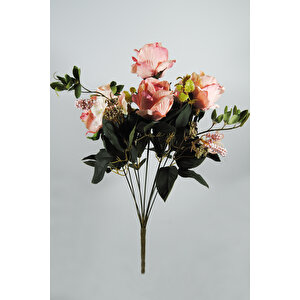 Yapay Çiçek Lux Ara Malzemeli Pembe Jumbo Gül