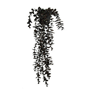 Yapay Çiçek Kahverengi Okaliptus 45 Cm New Collection Siyah Elmas Saksıda Yapay Sarkan Bitki