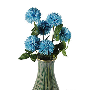 Yapay Çiçek 2 Adet 3'lü Mavi Krizantem Dalı