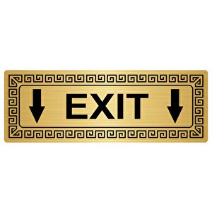 Exit Alta 7cmx20cm Metal Yönlendi̇rme Levhasi Altin Renk Metal