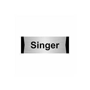 Singer 5x20cm Gümüş Renk Metal Yönlendirme Levhası