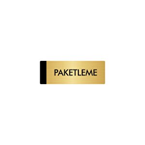 Metal Yönlendirme Levhası, Departman Kapı Isimliği Paketleme 7x20 Cm Altın Renk