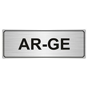 Ar-ge Yönlendi̇rme Levhasi 5cmx20cm Gümüş Renk Metal