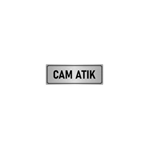 Metal Yönlendirme Levhası, Departman Kapı İsimliği Cam Atık 10x20 Cm Gümüş Renk