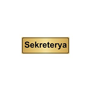 Sekreterya Yönlendi̇rme Levhasi 7cmx20cm Altin Renk Metal
