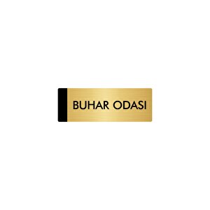 Metal Yönlendirme Levhası, Departman Kapı Isimliği Buhar Odası 10x20 Cm Altın Renk