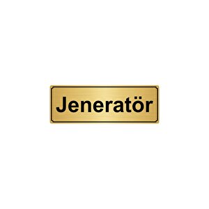 Jeneratör  Yönlendi̇rme Levhasi 7cmx20cm Altin Renk Metal
