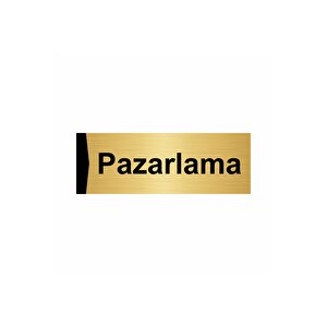 Pazarlama 7x20cm Altın Renk Metal Yönlendirme Levhası