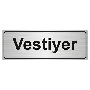 Vesti̇yer Yönlendi̇rme Levhasi 10cmx20cm Gümüş Renk Metal