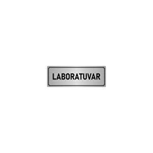 Metal Yönlendirme Levhası, Departman Kapı İsimliği Laboratuvar 5x20 Cm Gümüş Renk