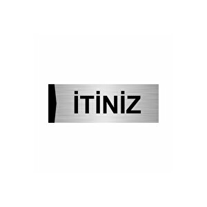 İti̇ni̇z 5x20cm Gümüş Renk Metal Yönlendirme Levhası