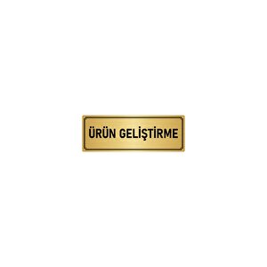 Metal Yönlendirme Levhası, Departman Kapı İsimliği Ürün Geliştirme 7x20 Cm Altın Renk