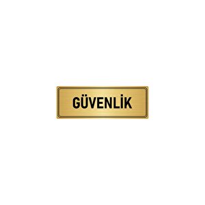 Metal Yönlendirme Levhası, Departman Kapı İsimliği Güvenlik 7x20 Cm Altın Renk