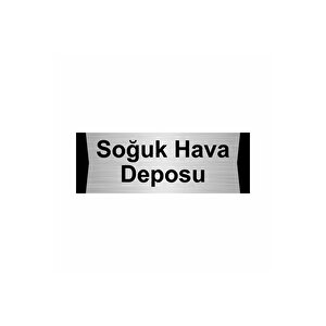 Soğuk Hava Deposu 7x20cm Gümüş Renk Metal Yönlendirme Levhası