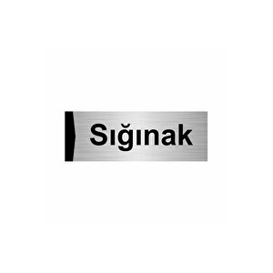 Sığınak 10x20cm Gümüş Renk Metal Yönlendirme Levhası