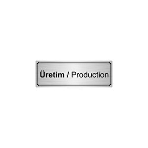 Üreti̇m Yönlendi̇rme Levhasi 7cmx20cmgümüş Renk Metal