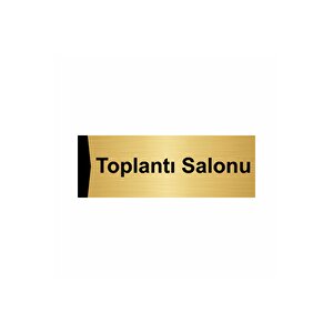 Toplantı Salonu 10x20cm Altın Renk Metal Yönlendirme Levhası