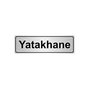 Yatakhane Yönlendi̇rme Levhasi 5cmx20cm Gümüş Renk Metal