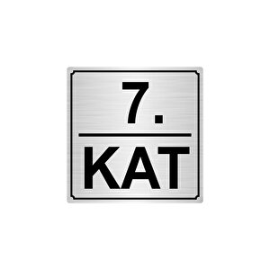 7.kat 20cmx20cm Metal Yönlendi̇rme Levhasi Gümüş Renk Metal