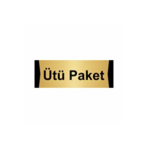 Ütü Paket 7x20cm Altın Renk Metal Yönlendirme Levhası