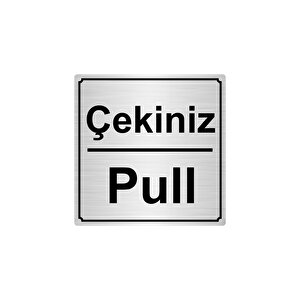 Gi̇ri̇ş/entrance 15cmx15cm Metal Yönlendi̇rme Levhasi Altin Renk Metal