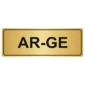 Ar-ge Yönlendi̇rme Levhasi 7cmx20cm Altin Renk Metal