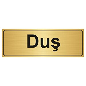 Duş Yönlendi̇rme Levhasi 7cmx20cm Altin Renk Metal
