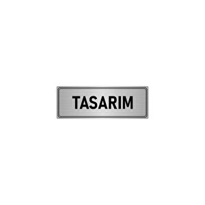 Metal Yönlendirme Levhası, Departman Kapı İsimliği Tasarım 7x20 Cm Gümüş Renk
