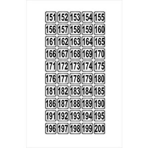 Metal Kapı,masa,dolap Numarası 7cmx7cm 50 Adet (151…200) Gümüş Renk Metal
