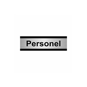 Personel 5x20cm Gümüş Renk Metal Yönlendirme Levhası
