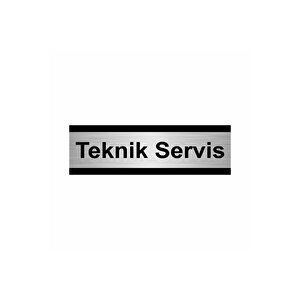 Teknik Servis 7x20cm Gümüş Renk Metal Yönlendirme Levhası
