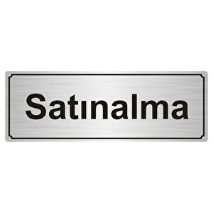 Satinalma Yönlendi̇rme Levhasi 10cmx20cm Gümüş Renk Metal