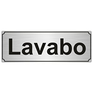 Lavabo Yönlendi̇rme Levhasi 5cmx20cm Gümüş Renk Metal