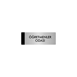 Metal Yönlendirme Levhası, Departman Kapı Isimliği Öğrermenler Odası 5x20 Cm Gümüş Renk