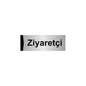 Ziyaretçi 7x20cm Gümüş Renk Metal Yönlendirme Levhası