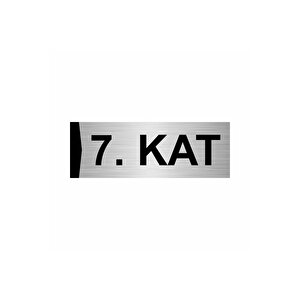 7.kat 5x20cm Gümüş Renk Metal Yönlendirme Levhası