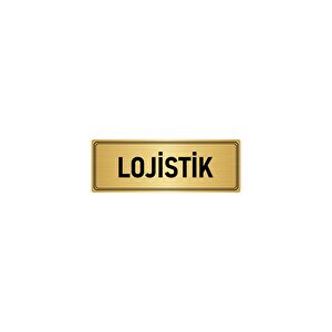 Metal Yönlendirme Levhası, Departman Kapı İsimliği Lojistik 10x20 Cm Altın Renk