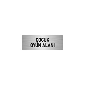 Metal Yönlendirme Levhası, Departman Kapı İsimliği Çocuk Oyun Alanı 7x20 Cm Gümüş Renk