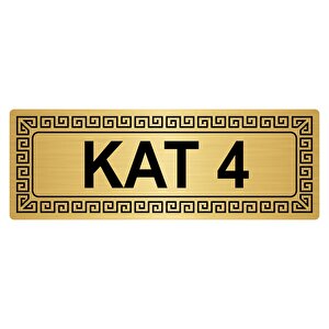 Kat 4 7cmx20cm Metal Yönlendi̇rme Levhasi Altin Renk Metal