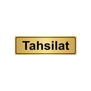 Tahsi̇lat Yönlendi̇rme Levhasi 10cmx20cm Altin Renk Metal